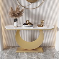 Table d'appoint de luxe moderne en métal léger pour la maison Table d'appoint simple et étroite avec fonction extensible pour armoires de bar
