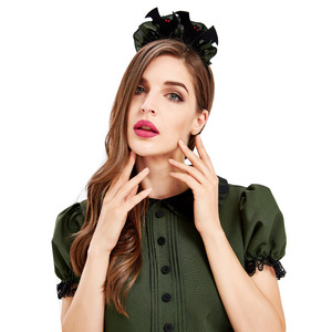 Disfraz de Halloween XJ - Atuendo para Fiesta de Cosplay - Sirvienta <span class=keywords><strong>del</strong></span> <span class=keywords><strong>Castillo</strong></span> Malvada Verde Retro con Medias - Product Image 3