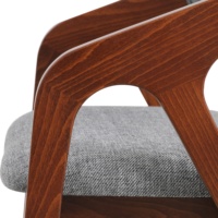 Vente en gros chaise en bois nordique en tissu/cuir avec accoudoir chaise de salle à manger design moderne et simple