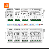 TYSH Tuya 1234 Gang Módulo de Interruptor Inteligente WiFi TYSH Compatible con Google Home y Alexa, Control Remoto Inalámbrico