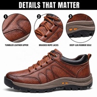 Nouvelles chaussures de randonnée imperméables antidérapantes à lacets pour hommes, grandes tailles, confortables, pour l'extérieur - Chaussures en coton chaud épaissies pour l'hiver