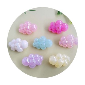 Tùy Chỉnh ODM OEM 19*22Mm AB Đám Mây Kẹo Màu Sắc Đẹp Nhựa Bead Trang Sức Charms Acrylic Bead 500G - Product Image 3