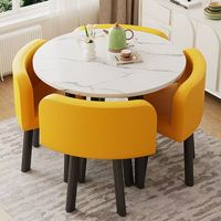 Ensemble de meubles de salon moderne de luxe comprenant une table basse en bois, 4 chaises, durable, écologique, pour la maison, l'extérieur, le bar, l'hôtel
