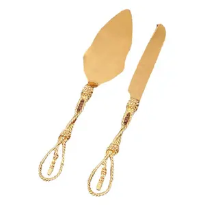 Wedding Anniversary Engagement Birthday Cake Tools Zinc Alloy Handle Cake Server Set Gift for Special Occasions