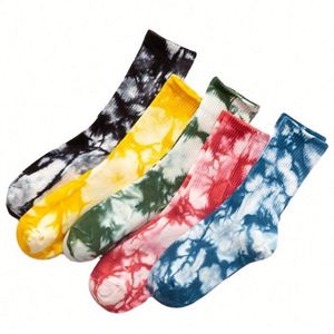 Chaussettes sportives transparentes à dégradé de couleurs pastel, effet tie-dye, pour femmes, usage quotidien - Product Image 1