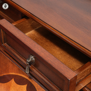 <span class=keywords><strong>Scrivania</strong></span> Secretaire Antica in Legno Massello Stile Americano Royal, Tavolo Marrone con Cassetti, Set Toeletta per Trucco, Design <span class=keywords><strong>Scrivania</strong></span> Secretaire - Product Image 5