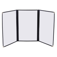 Protège-menus Yimi en PU+PVC de luxe, triple pliage, 3 pages, 6 vues, format A4, multicolores, pour cafés et restaurants, modèle Yimi-24012304