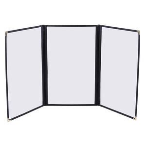 Protège-menus Yimi en PU+PVC de luxe, triple pliage, 3 pages, 6 vues, format A4, multicolores, modèle Yimi-24012304 - Product Image 4