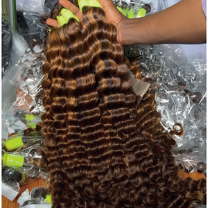 Capelli umani brasiliani a buon mercato all'ingrosso onda profonda vergine fasci di capelli umani con chiusure capelli umani capelli grezzi umani fornitori di estensioni - Product Image 4