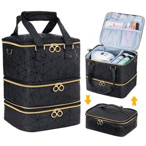 Échantillon Gratuit : Nouvelle Trousse de Maquillage Portable Grande Capacité pour Femme, Sac Bandoulière Diagonal Haut de Gamme pour Outils de Broderie et de Manucure - Product Image 1