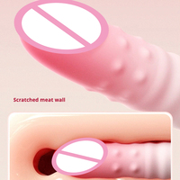 Vibrateur réaliste pour femmes avec fonctions de poussée et de vibration pour stimulation du point G et du clitoris, jouet sexuel pour adultes.