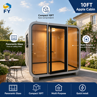 Maison conteneur FENGYUAN de 10 pieds, design moderne, étanche, résistante aux ouragans, respirante, en acier, pour villa, hôtel, appartement, centre commercial