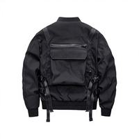 Veste bomber pour homme en nylon technique durable de haute qualité, multi-poches, style streetwear urbain, vente en gros personnalisée