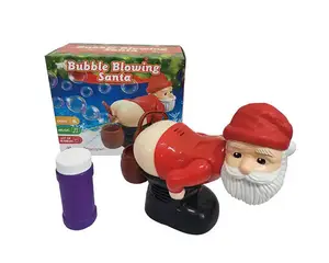 新颖的堵嘴泡泡玩具圣诞恶作剧泡泡制作玩具圣诞泡泡机，为孩子们带来光和音乐的乐趣