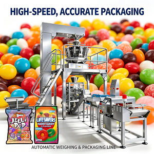 Machine d'emballage automatique verticale pour bonbons et snacks en acier inoxydable de qualité alimentaire avec système de contrôle du poids - Product Image 1