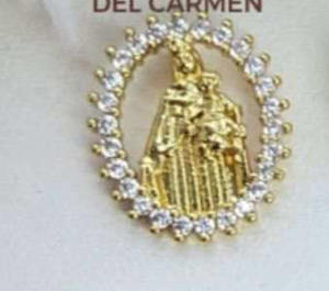 CZ9293 Pequeño y Delicado Charm Virgen del <span class=keywords><strong>Carmen</strong></span> con Pavé de Circonitas y Baño de Oro de 18k, Charm Divino Niño - Product Image 5