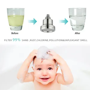 15 Stages Powerful Vitamin C Filter Overhead Shower Purifier Head Water Filtration System For Hard Water Filter Head
