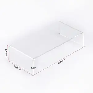 Soporte de acrílico transparente personalizado para ordenador Soporte de acrílico moderno para TV Notebook Mesa de comedor