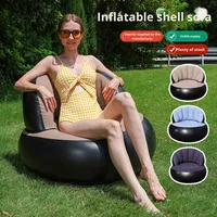 Nouveau design de canapé gonflable d'extérieur, chaise longue portable, fauteuil gonflable paresseux, chaise gonflable en forme de coquille