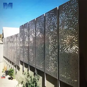 Giardino decorativo nuova privacy giardino a buon mercato palo in acciaio metallo tagliato al laser pannelli a parete in alluminio recinzione traliccio disegni