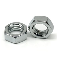 DIN934 Standard Metric Hex Nut, Zinc Plated Carbon Steel Hexagonal Threaded Fastener for Bolt Matching Connection