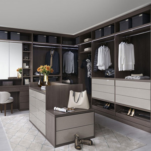 Modern <strong>Wardrobe</strong> Wooden Walking <strong>Closet</strong> Bedroom Customized <strong>Wardrobe</strong> Cabinet - Product Image 3