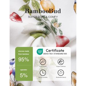 Mono de Manga Larga para Bebé BambooBud, Mono de Viscosa de Bambú para Bebés, Niños Pequeños y Recién Nacidos, Talla 2T, Ropa de Dormir Suave - Product Image 3