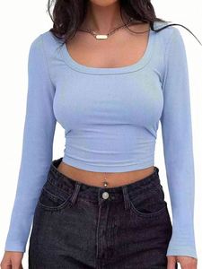 I-0703 Nueva Camiseta de Mujer de Manga Corta con Cuello Redondo, Estilo Europeo Americano, Tejido Regular de Poliéster, con Rayas en el Pecho - Product Image 5
