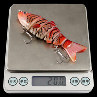 Nouveau leurre de pêche en eau salée à naufrage lourd Wobbler segmenté en 3D pour la chasse au poisson méné surfeur