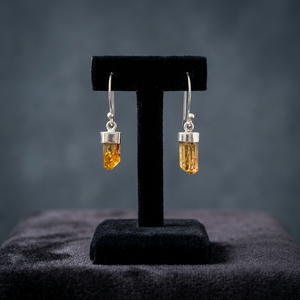 Pendientes de Plata de Ley 925 con Topacio Imperial Amarillo, Diseño Elegante, Hechos a Mano, Estilo Vintage de Lujo - Product Image 3