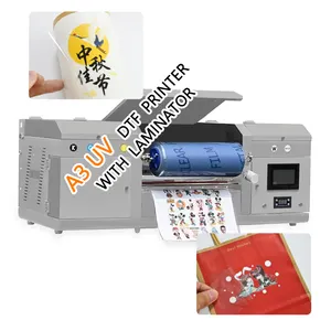 Sublimation a3-pro i3200 a b film golden transfer sticker a3 size printer cmyk impresora led uv dtf laminating machine for roll