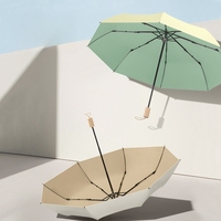 Nouveau parapluie à trois plis à ouverture manuelle avec revêtement de couleur pour la protection solaire Publicité cadeau pour dames, parapluie cadeau d'hôtel