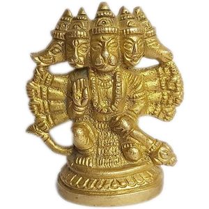PARIJAT HANDICRAFT Shabby Chic Hanuman Laiton Idole Grande Statue du dieu hindou de la force pour la maison Temple et le bureau - Product Image 1