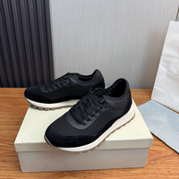 Chaussures de course pour hommes de style designer de haute qualité, avec empeigne en maille respirante, semelle à amorti souple, légères, en cuir véritable, pour la marche