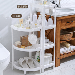 ชั้นวางของในห้องน้ำ Silly Wolf 3 ชั้น ชั้นวางมุมพลาสติก สำหรับห้องน้ำ อ่างล้างหน้า ฝักบัว ห้องครัว - Product Image 3