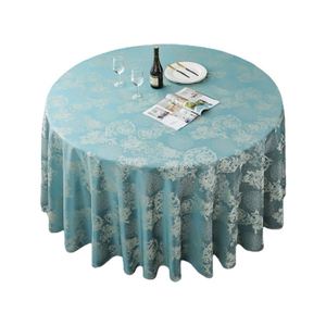 Custom Jacquard <b>Table</b> <b>Cloth</b> Wedding Polyester <b>Round</b> Printed Gray <b>Table</b> Cover for Event - Product Image 6