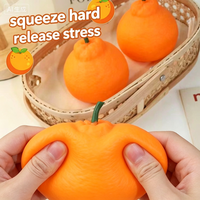 BOTU Lelijke Mandarijn Knijpfiguur Superzacht Langzaam Terugverend Stressverlichtend Knijpbal Grappig Oranje Fruitvormig Speeltje tegen Angst