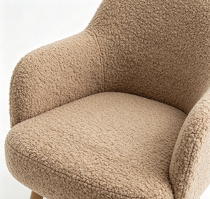 Tessuto Traspirante TengHui Effetto Lana di Agnello Tinto in Filo, Peso Elevato 480gsm, Tessuto Bouclé a Ricciolo per Poltrone di Design - Product Image 4