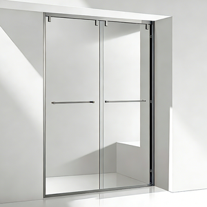 Cabines de <span class=keywords><strong>douche</strong></span> en acier inoxydable 304 pour salle de bain avec portes de <span class=keywords><strong>douche</strong></span> coulissantes doubles encadrées en verre trempé de 8 mm pour hôtel et maison - Product Image 3