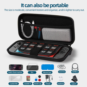 2025 chống sốc không thấm nước mang túi lưu trữ phụ kiện Kit cho <span class=keywords><strong>Switch</strong></span> 2 bảo vệ phim Pha Lê Trường hợp EVA dây kéo - Product Image 3