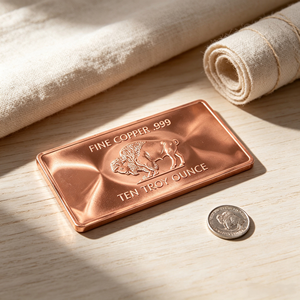 Barra de Cobre de Colección de Primera Calidad, 10 Onzas, .999 Puro, con Servicio de Producción de Gráficos Personalizados - Product Image 5