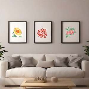 Pochoirs floraux réutilisables pour bricolage décor PET Rose papillon <span class=keywords><strong>feuille</strong></span> <span class=keywords><strong>tournesol</strong></span> modèle pour bois mur meubles tissus <span class=keywords><strong>dessin</strong></span> - Product Image 6