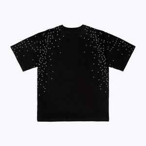 メンズ オーバーサイズ Tシャツ クロス散布図柄 カジュアル ストリートウェア 半袖 Tシャツ リラックスフィット デイリー/ラウンジウェア用 - Product Image 6