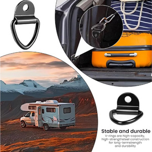 V-hình kéo vòng kim loại móc xe tải sửa chữa vòng cho Trailer off-road xe ô tô khoang tam giác dây móc Tie-xuống Neo - Product Image 5