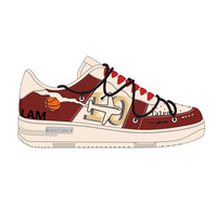 Chaussures de Skate Décontractées Personnalisées de Style Hip Hop en Cuir, Conçues par le Fabricant et Designer Original