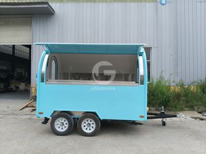 Мобильная тележка для кофе, передвижная тележка для еды, круглая передвижная тележка для холодной панели, машина для закусок, фаст-фуд - Product Image 2