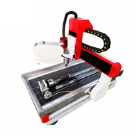 Jinan Mosencnc 6090 Mini Router CNC de 4 Ejes, Motor Rotatorio Único, Máquina de Grabado Compacta Multiusos para Madera y Acrílico