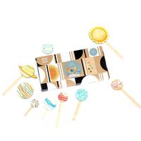 Kit de bricolage créatif en bois pour enfants Assemblé Phase de lune et système solaire Puzzle Jouets scientifiques éducatifs