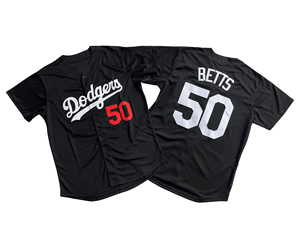 Ventes en gros de maillots de baseball personnalisés des <span class=keywords><strong>Dodgers</strong></span> de Los Angeles |   Équipe des États-Unis Ohtani Betts Broderie personnalisée pour les fans - Product Image 3