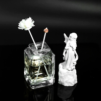 Diffuseur de parfum en verre carré de luxe de 100 ml avec design sérigraphié et parfum